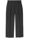 Burberry Wool Tailored Trousers In Gray