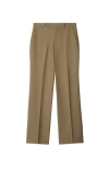 Burberry Wool Tailored Trousers In Brown