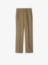 Burberry Wool Tailored Trousers In Brown