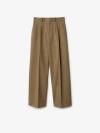 Burberry Wool Tailored Trousers In Maple/cocoa