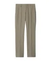 Burberry Wool Tailored Trousers In Olive Drab