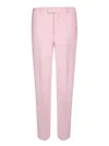 Burberry Wool Cigarette Pants With Pleats In Pink