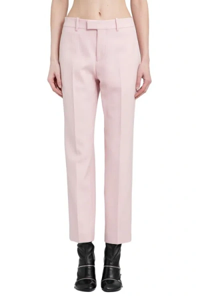 Burberry Wool Tailored Trousers In Pink