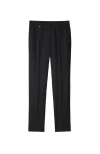 Burberry Suit Pants In Navy Blue Wool. Straight-leg Cut. Zippered Closure And Belt Clip. In Rock/coal