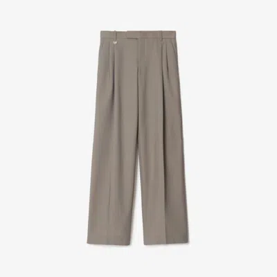 Burberry Wool Tailored Trousers In Wax
