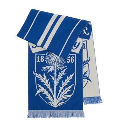 BURBERRY BURBERRY WOOL THISTLE SHIELD SCARF