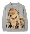 Burberry Wool Thomas Bear Sweater In Gray