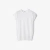 Burberry Fine-knit Wool T-shirt In Chalk