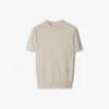 Burberry Open-necked Black Shirt In Nutmeg