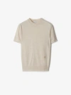 Burberry Open-necked Black Shirt In Nutmeg