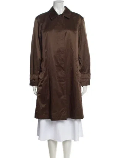 Pre-owned Burberry Wool Trench Coat In Brown