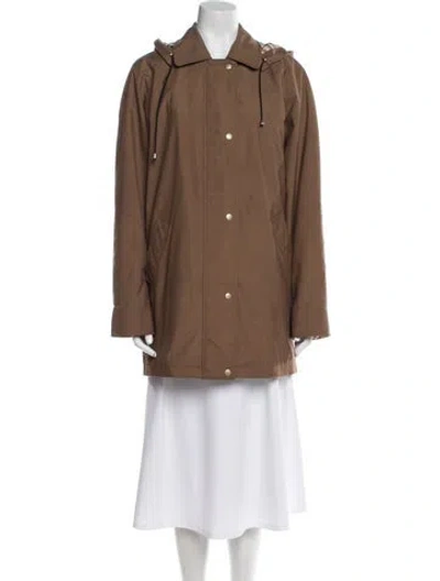 Pre-owned Burberry Wool Trench Coat In Brown