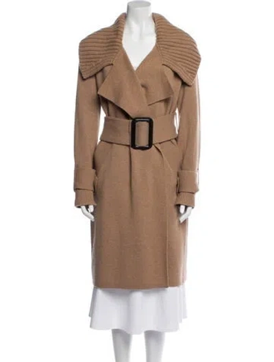 Pre-owned Burberry Wool Trench Coat In Brown