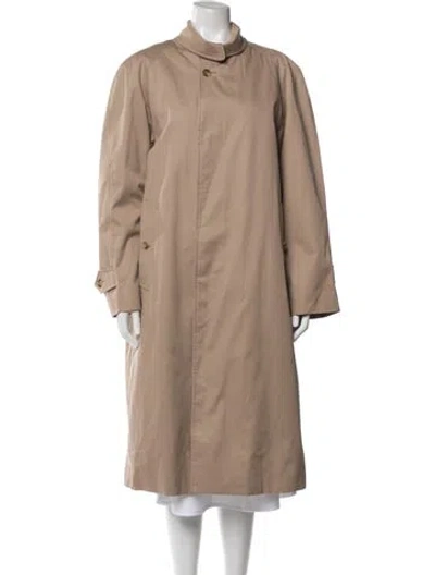 Pre-owned Burberry Wool Trench Coat In Brown