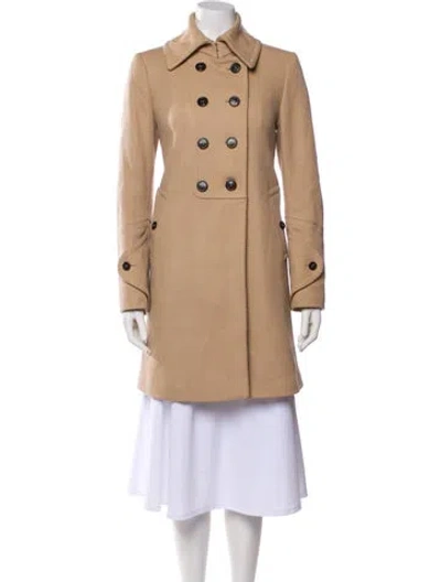 Pre-owned Burberry Wool Trench Coat In Neutral