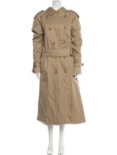 Pre-owned Burberry Wool Trench Coat In Neutral