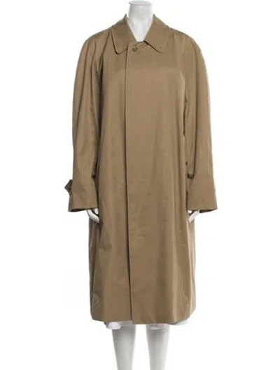 Pre-owned Burberry Wool Trench Coat In Neutral