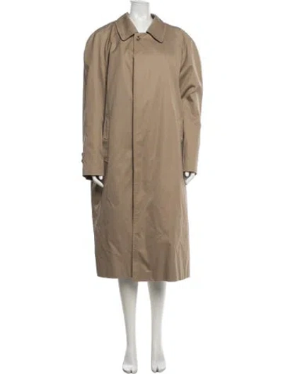 Pre-owned Burberry Wool Trench Coat In Neutral