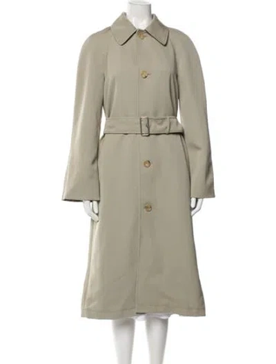 Pre-owned Burberry Wool Trench Coat In Neutral