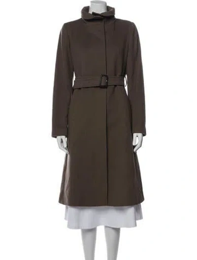 Pre-owned Burberry Wool Trench Coat In Neutrals