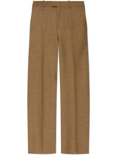 Burberry Wool Trousers In Brown