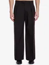 Burberry Pleated Trouser Crafted With Brown Wool Fabric In Brown