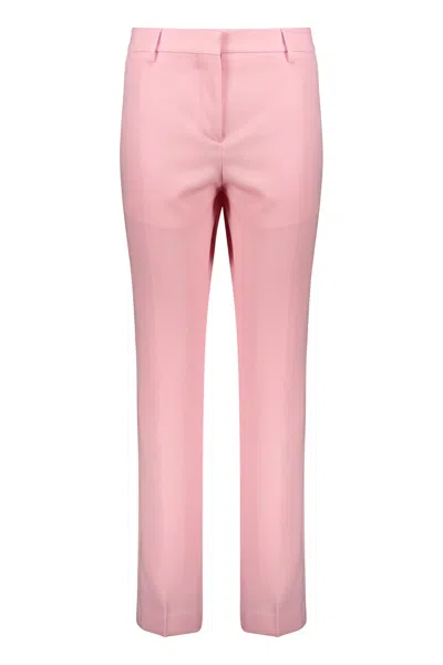 Burberry Wool Trousers In Pink