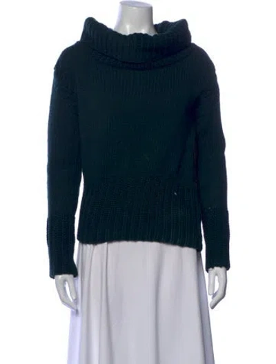 Pre-owned Burberry Wool Turtleneck Sweater In Black