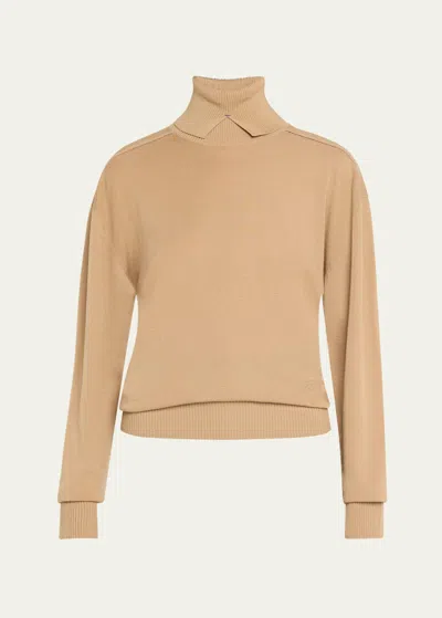 Burberry Wool Turtleneck Sweater In Neutral