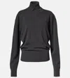 Burberry Wool Turtleneck Sweater In Grey