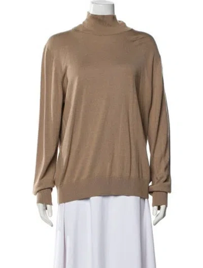 Pre-owned Burberry Wool Turtleneck Sweater In Neutral