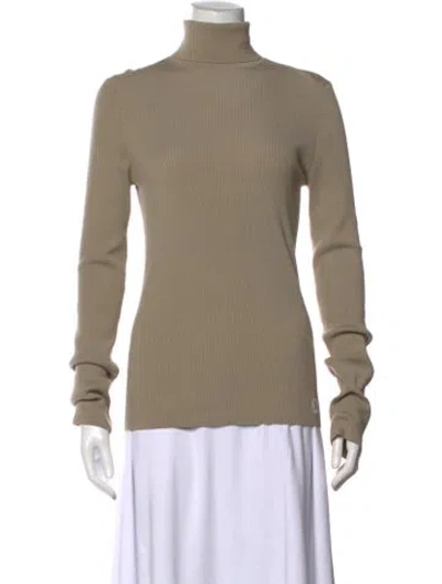 Pre-owned Burberry Wool Turtleneck Sweater In Neutrals