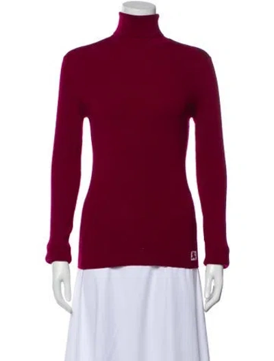 Pre-owned Burberry Wool Turtleneck Sweater In Pink