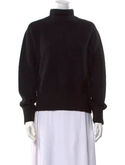 Pre-owned Burberry Wool Turtleneck Sweater W/ Tags In Black