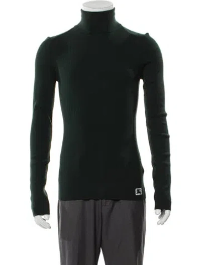Pre-owned Burberry Wool Turtleneck Sweater W/ Tags In Green