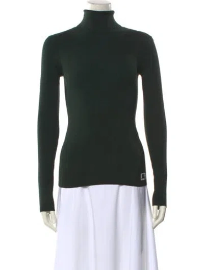 Pre-owned Burberry Wool Turtleneck Sweater W/ Tags In Green