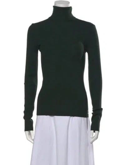 Pre-owned Burberry Wool Turtleneck Sweater W/ Tags In Green