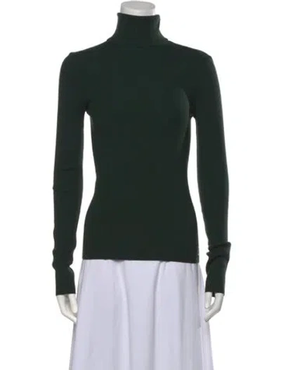 Pre-owned Burberry Wool Turtleneck Sweater W/ Tags In Green
