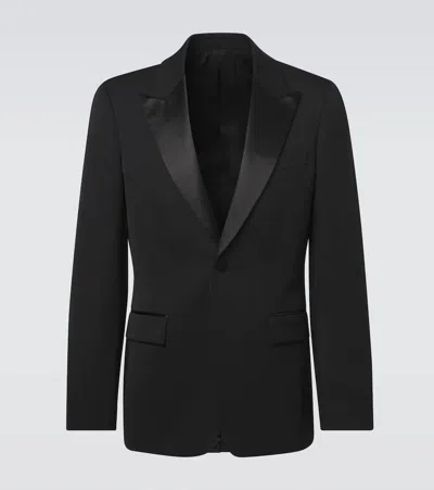 Burberry Wool Tuxedo Jacket In Black