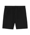 Burberry Ekd-embroidered Cotton Track Shorts In Black