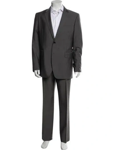 Pre-owned Burberry Wool Two Piece Suit In Gray