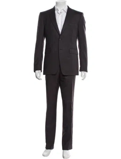 Pre-owned Burberry Wool Two-piece Blazer In Gray
