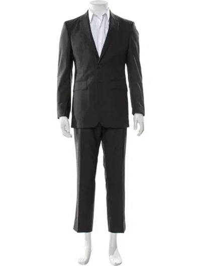Pre-owned Burberry Wool Two-piece Suit In Blue