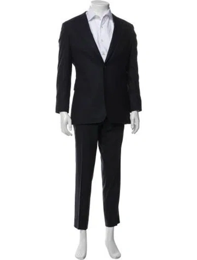 Pre-owned Burberry Wool Two-piece Suit In Blue