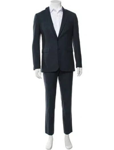 Pre-owned Burberry Wool Two-piece Suit In Blue