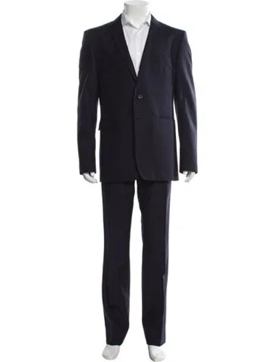 Pre-owned Burberry Wool Two-piece Suit In Blue