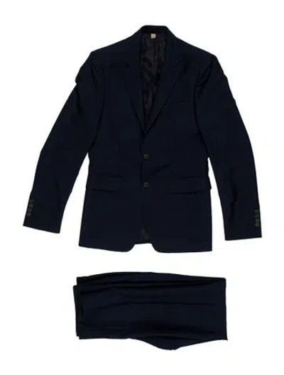 Pre-owned Burberry Wool Two-piece Suit In Blue