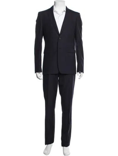 Pre-owned Burberry Wool Two-piece Suit In Blue