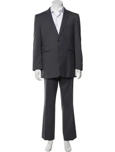Pre-owned Burberry Wool Two-piece Suit In Gray