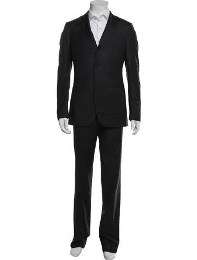 Pre-owned Burberry Wool Two-piece Suit W/ Tags In Black